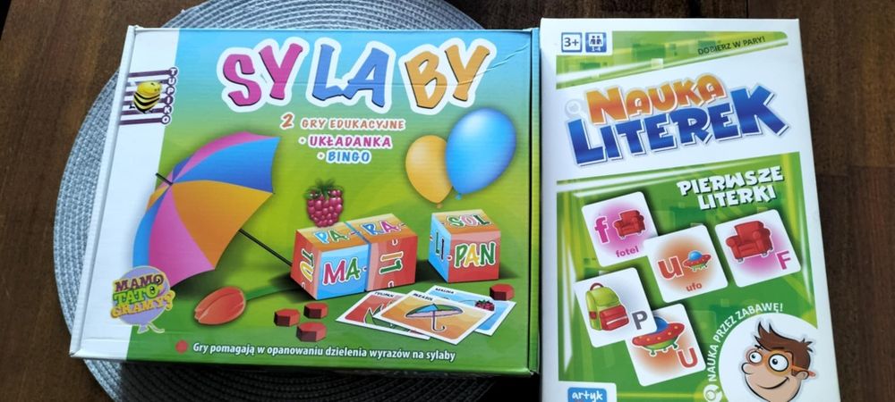 Gry edukacyjne dwie szt