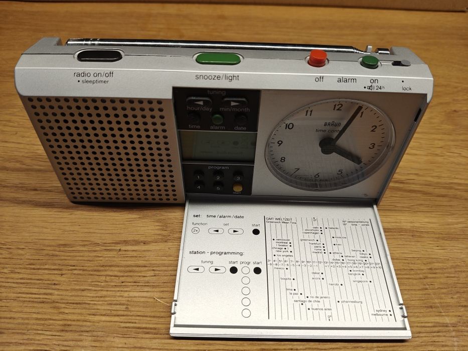 Radziobudzik budzik vintage Braun ABR 314df (typ 3869)