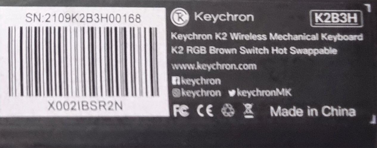 Klawiatura mechaniczna Keychron K2 RGB Brown Switch Hot Swappable V2