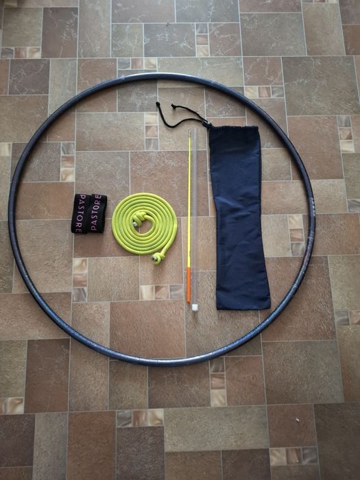 Паличка Sasaki, скакалка, обруч 80см, резина для стопи Pastorelli