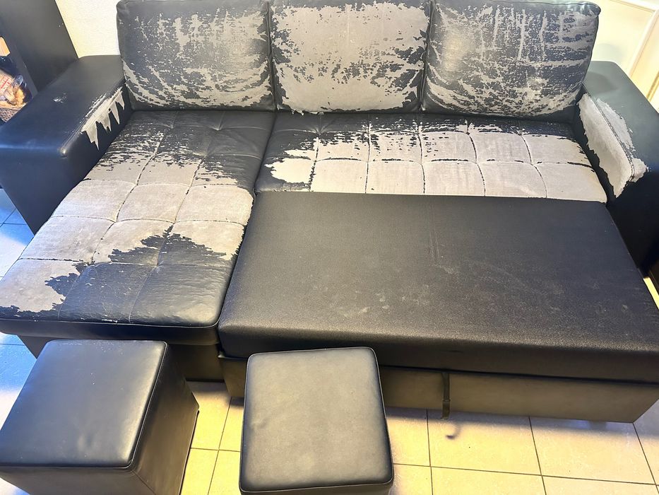 Sofá-cama chaise-longue usada