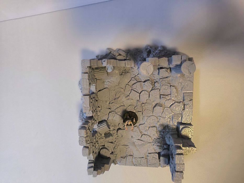 Zrujnowana droga skręt L (Lost City) RPG D&D Diorama Makieta