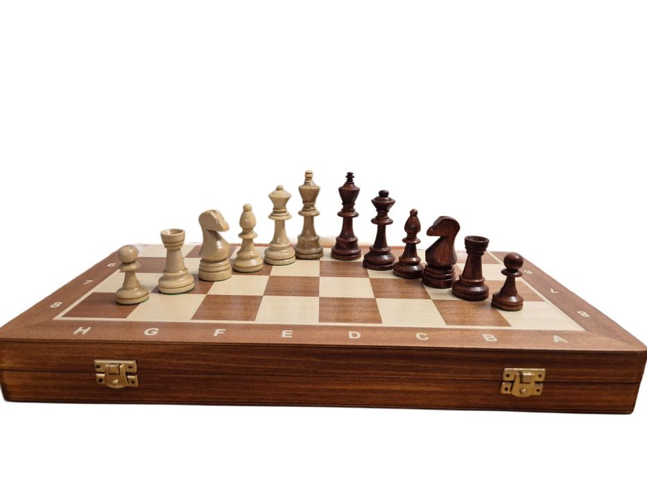 Drewniane Szachy Fornirowane 48x48 cm