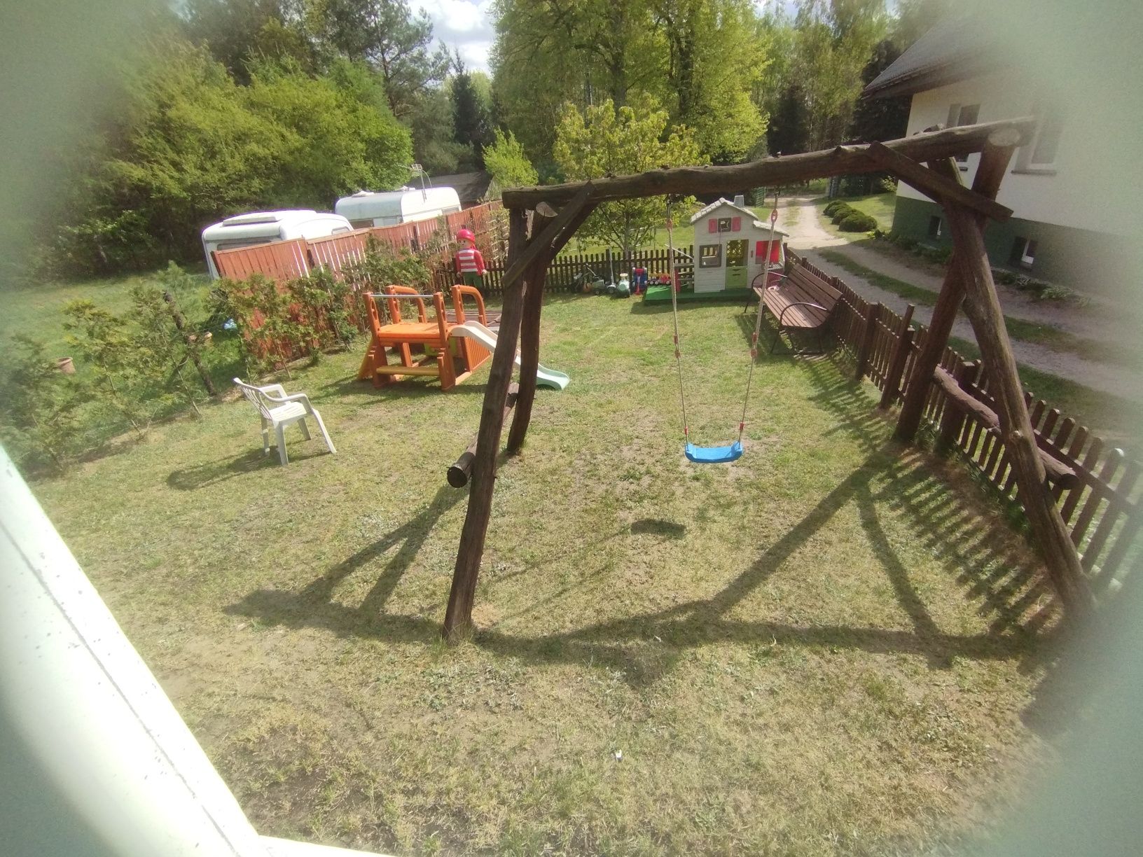 Domek nad jeziorem, ryby, wędkarstwo ,Łąkie, jezioro, Las