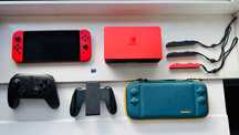 Nintendo Switch OLED Mario Edition + akcesoria i gry