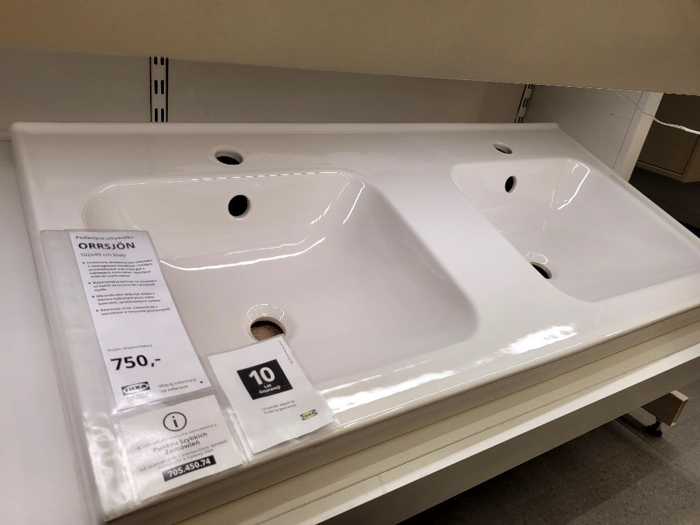 Umywalka 120cm Ikea z bateriami