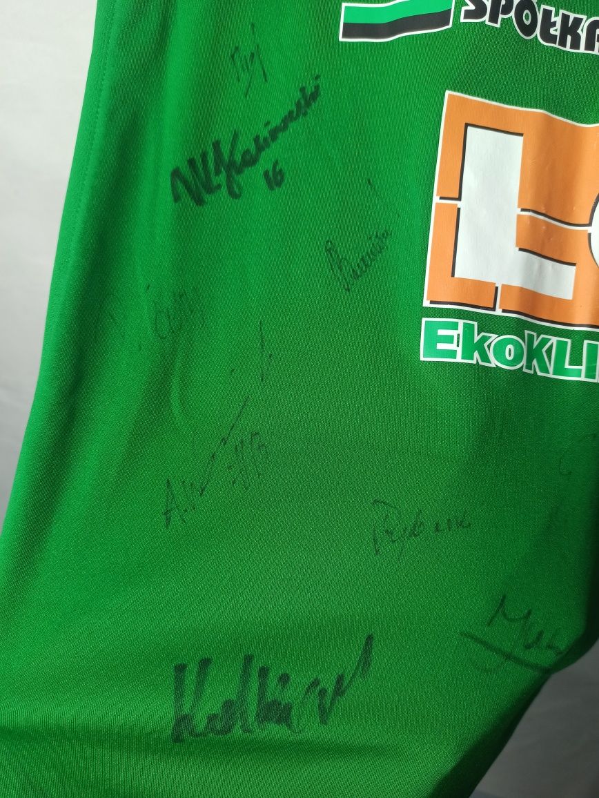 Górnik Łęczna koszulka piłkarska z autografami