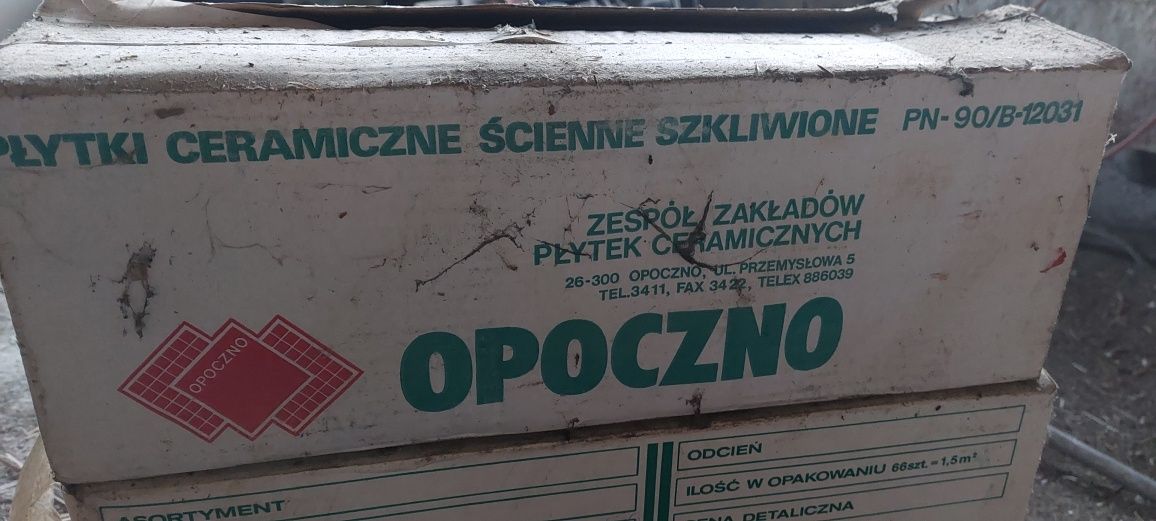 Płytki ceramiczne ścienne  Opoczno PRL lata 60-70 i dekory