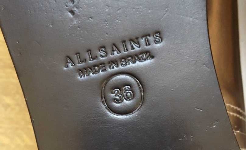 AllSaints - Webber__Czarno srebrne sandały roz.36 /100% skóra  New?