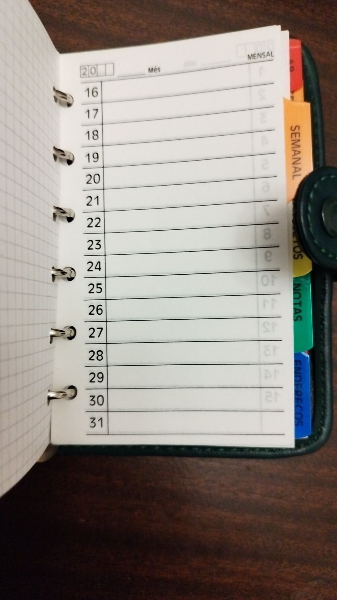 Filofax / agenda /planner sem data