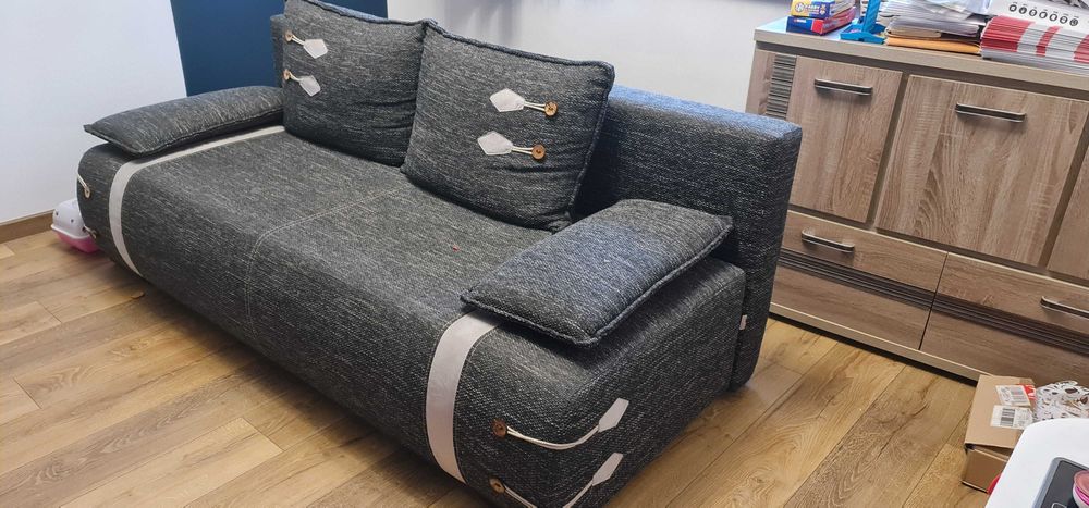 Sofa rozkładana niebieska