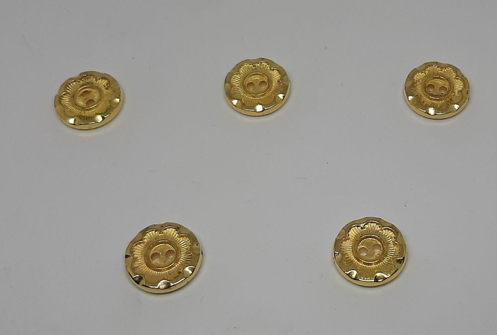 Botões de costura, dourados, artigo novo