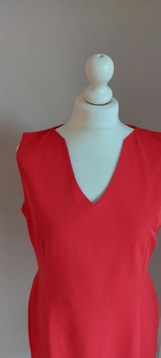 Makeover r.XL czerwona sukienka bez rękawów / Made in Poland