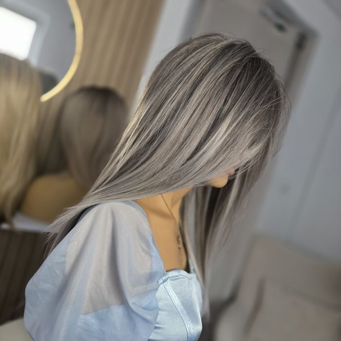 Topper popielaty blond