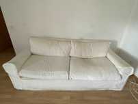 Vendo 2 sofás | sofá branco de 3 lugares+Sofá cama branco de 2 lugares