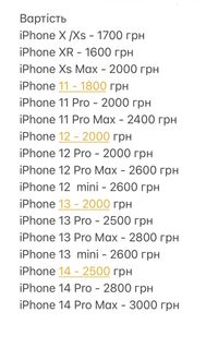 Замена стекла дисплея iPhone X 8 Xs 11 pro max 12 13 14 переклейка