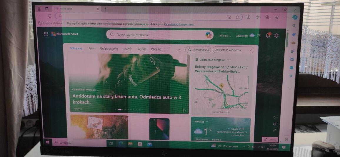 Monitor do komputera HP E23 G4 lekko uszkodzony