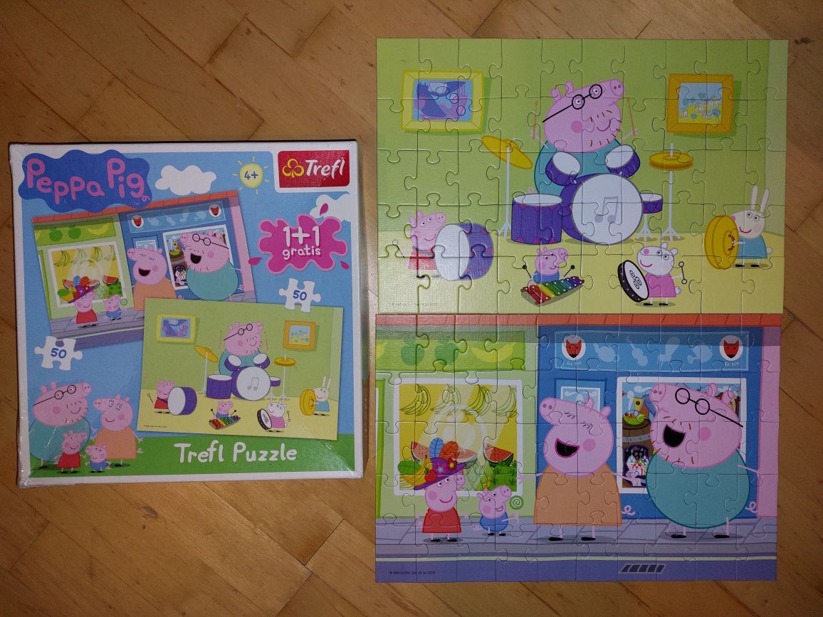 Puzzle Peppa Pig Trefl 2x50 elementów kompletne