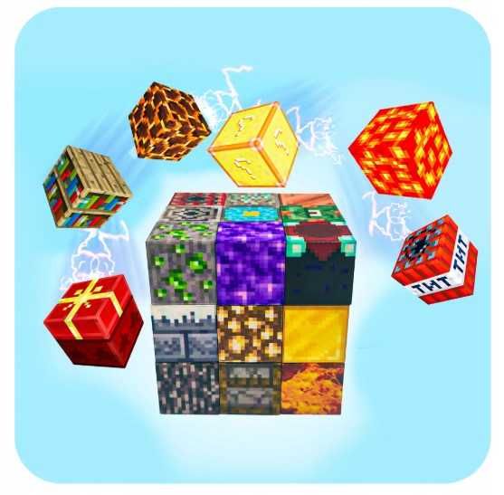 Klocki Magnetyczne MINECRAFT Sześciany 50 Klocków + 4 Figurki