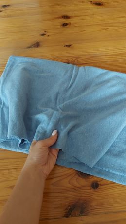 Kupon materiału tkanina do szycia materiał dresowy niebieski 125x170cm