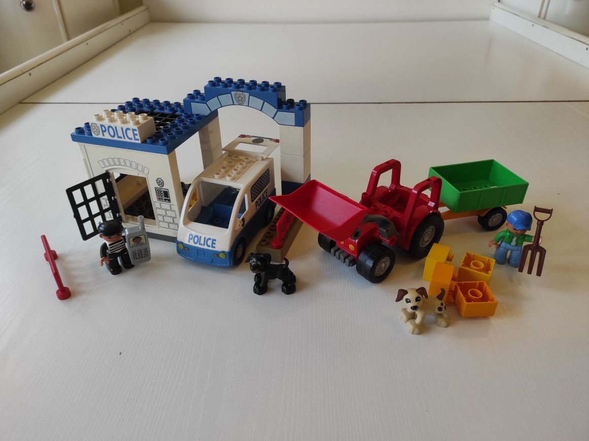 LEGO Duplo Komisariat Policji i Tarktor z Przyczepą