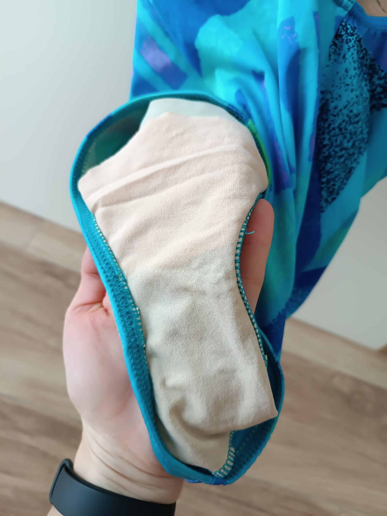 Niebiesko-zielony jednoczęściowy strój kąpielowy 42 XL