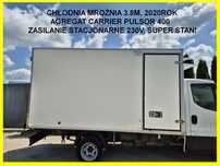 Chłodnia mroźnia 3.8m 2020 rok, agregat Carrier Pulsor 400, zasilanie stacjonarne 230v, stan wzorowy!
