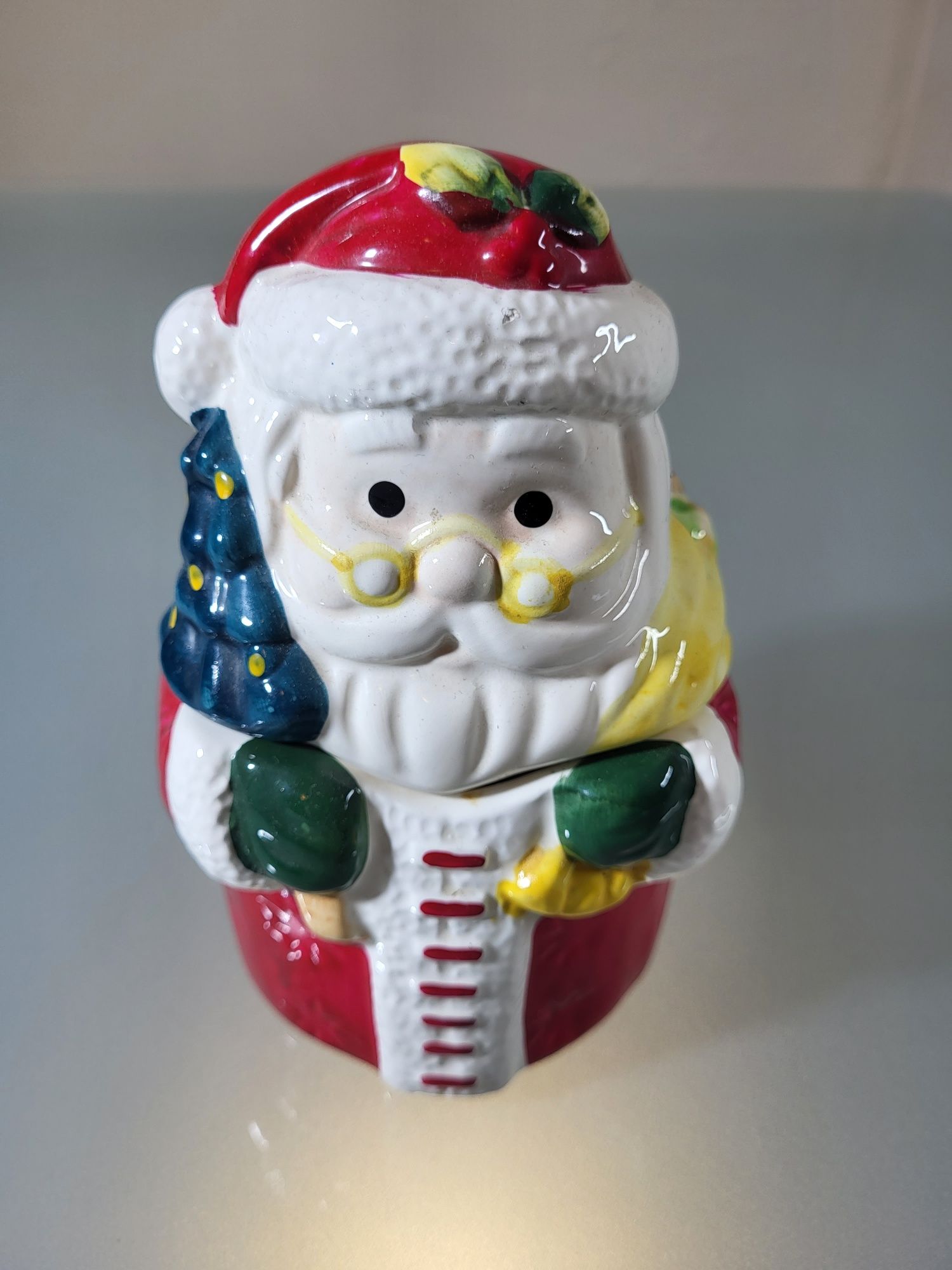 Mikołaj Figurka Ceramiczna Schowek Pojemnik Duży