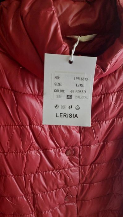 Bordo Kurteczka, płaszczy l-xl nowa pikowana