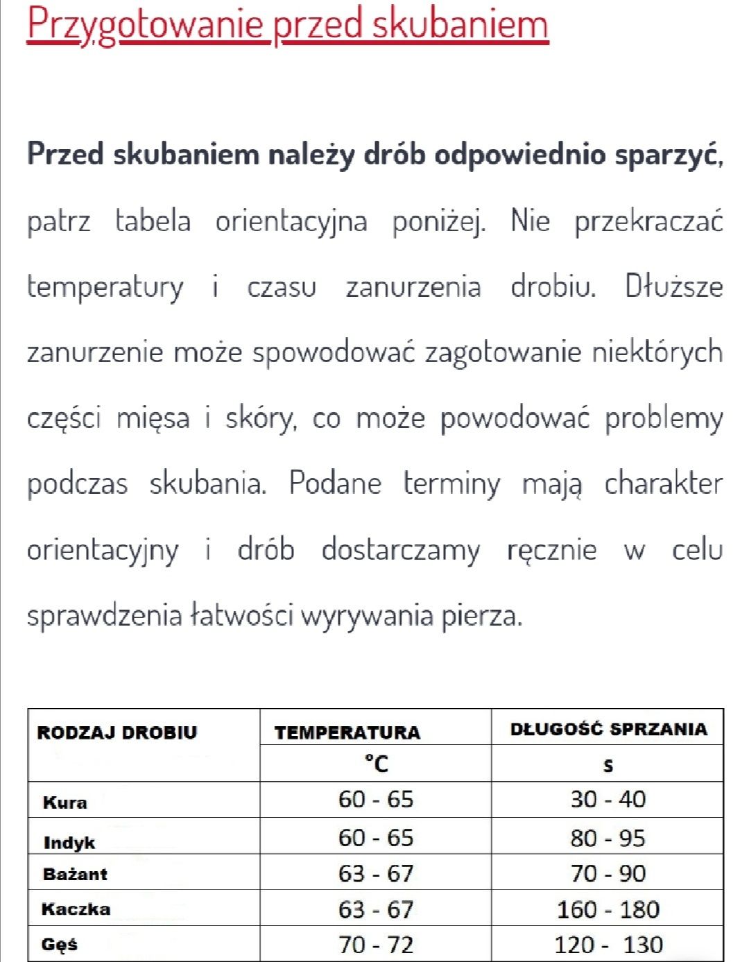 Wałek do skubarki, skubarka, kury, kaczki, gęsi