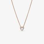 Colar Pandora - Gargantilha Coração Brilhante (rose gold)