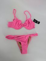 Różowe bikini set komplet góra dół brazylijskie M strój kąpielowy