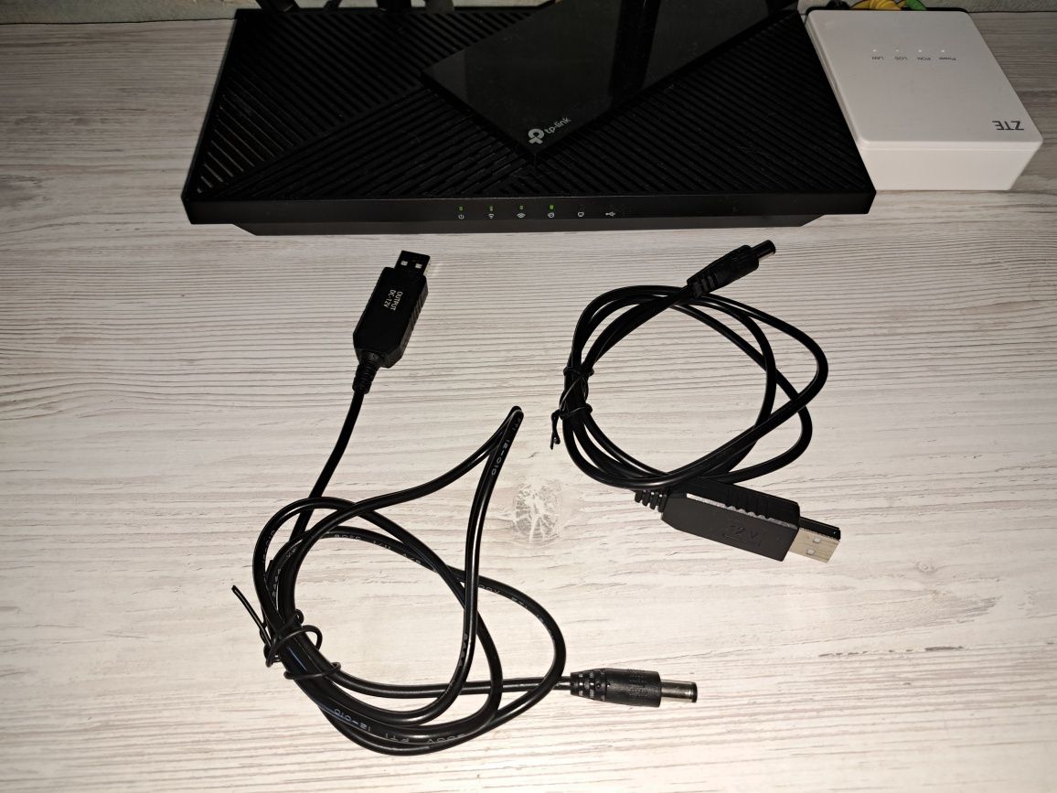 Кабель для роутера USB DC 5V to 9V 12V 5,5 x 2,1 з перетворювачем!