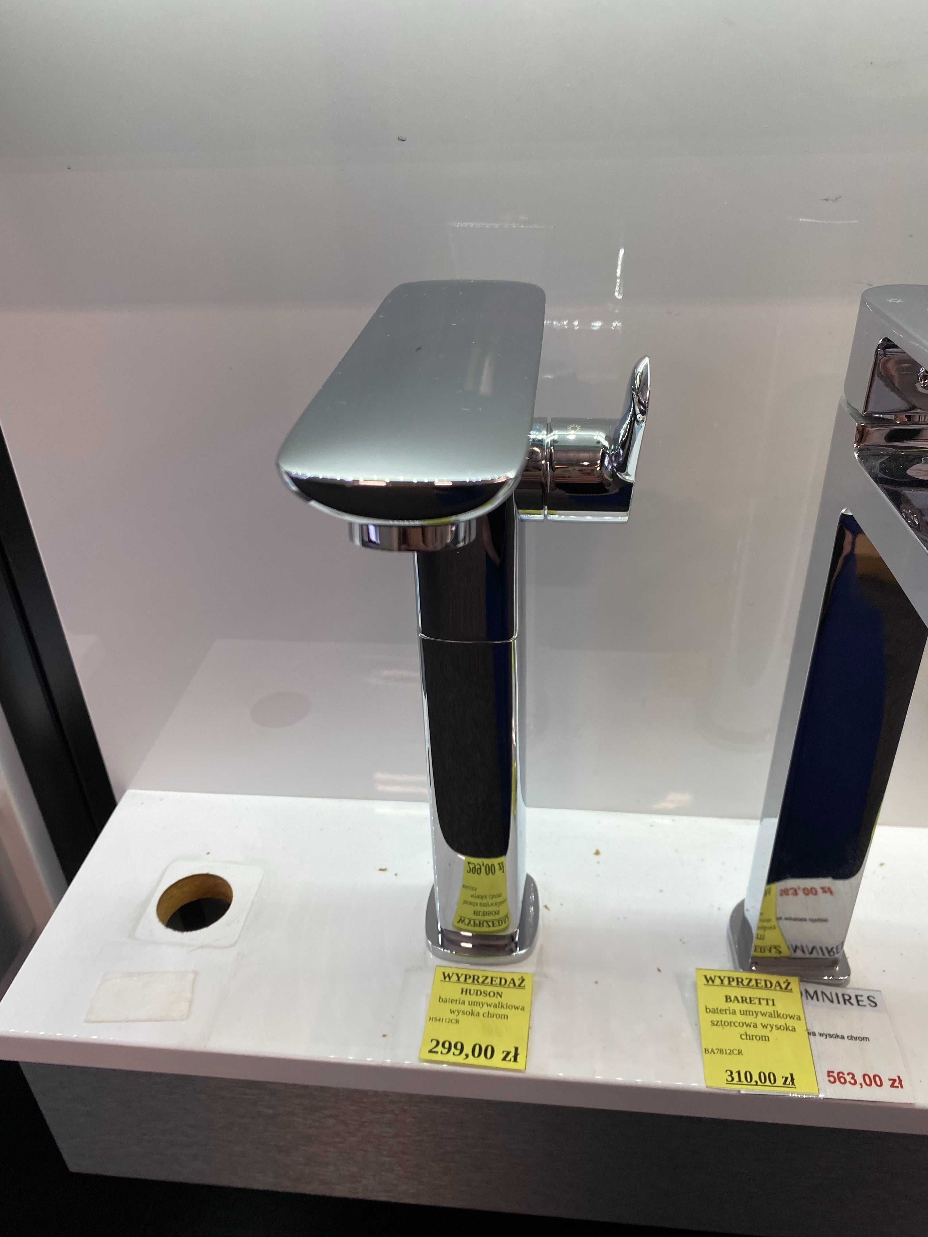 Bateria umywalkowa wysoka HUDSON chrom