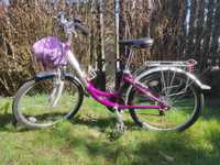 Rower dla dziewczynki 7-12 lat Unibike Princess koła 24" przerzutka 6