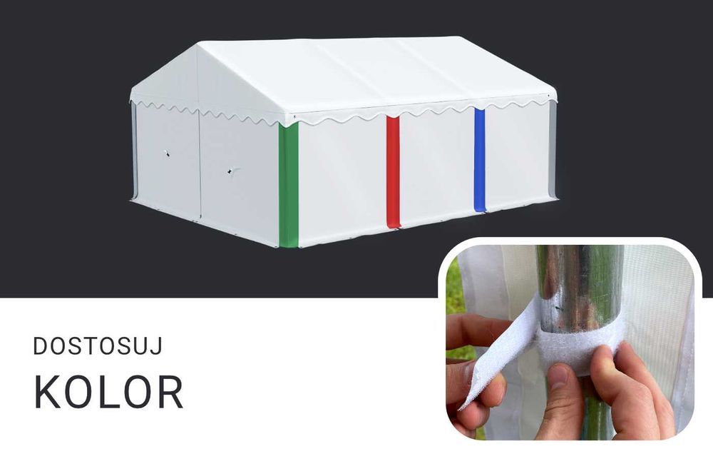 5x10x2m Namiot imprezowy ogrodowy z roletami moskitiera sezonowe IPE S