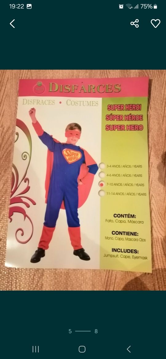 Super herói, super homem ,carnaval, fantasias, 7/10 anos, novo