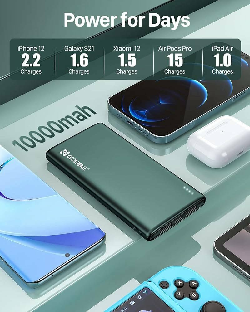 Качественный Повербанк 10000mah 15W Быстрая зарядка Power bank