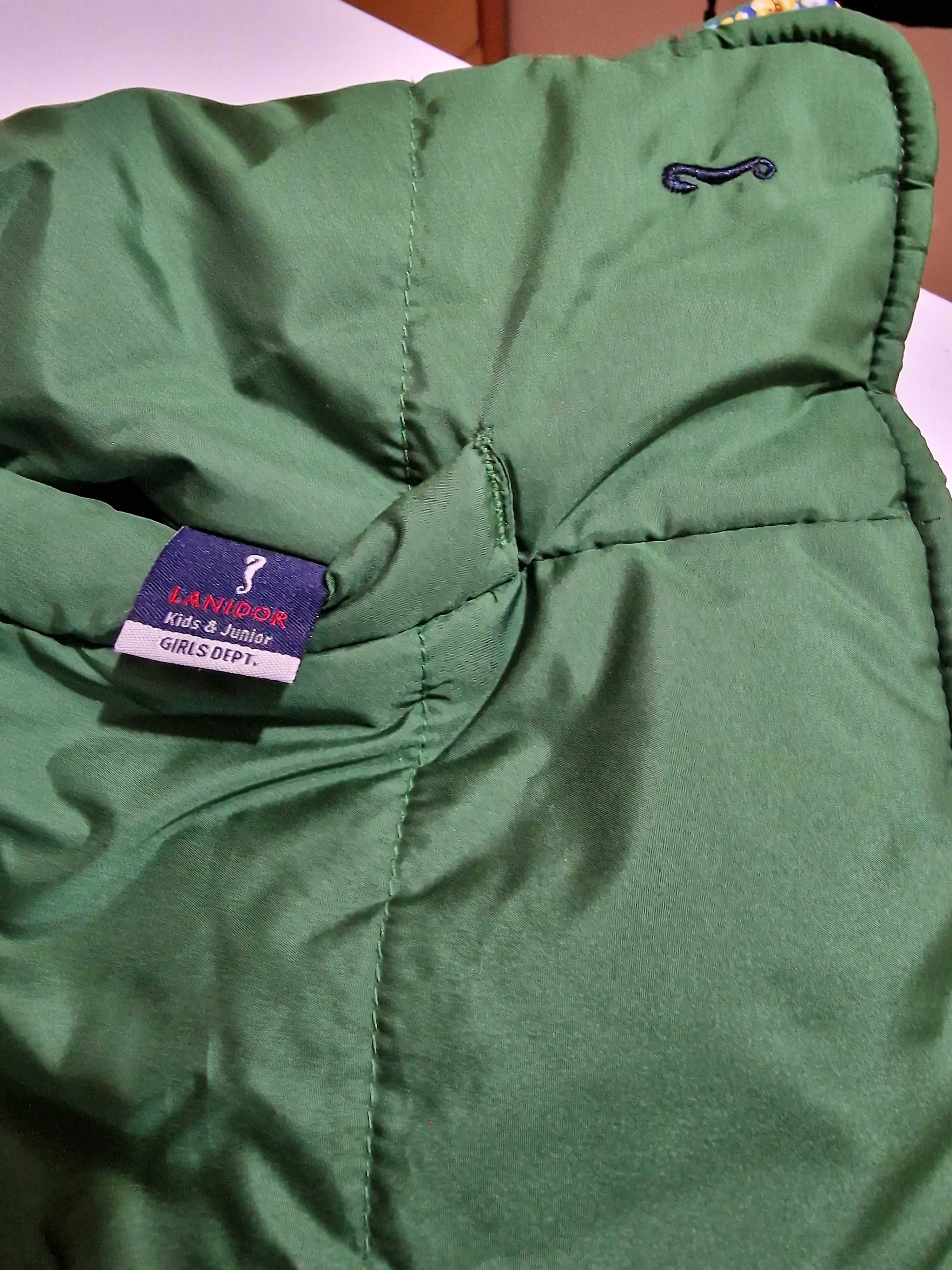 Blusão sem mangas reversível verde Lanidor T10 (menina)