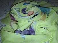 Платок великий 100% silk.  Парасольки..