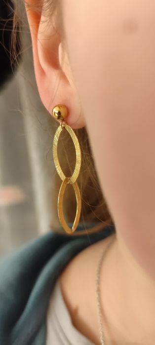 Kolczyki srebrne pozłacane długie KRUK
Indeks: SSX/KS381Z