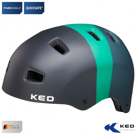 Kask rowerowy KED 5FORTY czarny/zielony L (57-62cm)