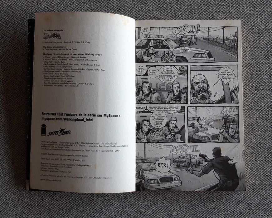 Banda Desenhada (BD) Walking dead "passé composé" Tome 1.