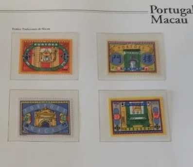 "Álbum Filatélico de MACAU" Anos 1996, 1997 e 1998 Selos/Blocos-> NOVO