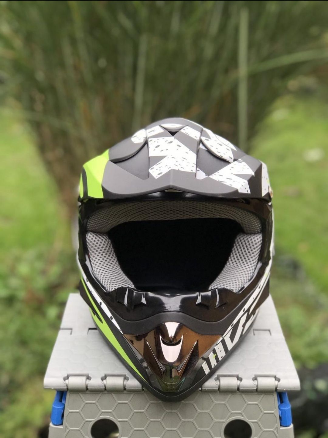 Мото шлем Rock Star /мото шлем/эндуро шлем + очки
