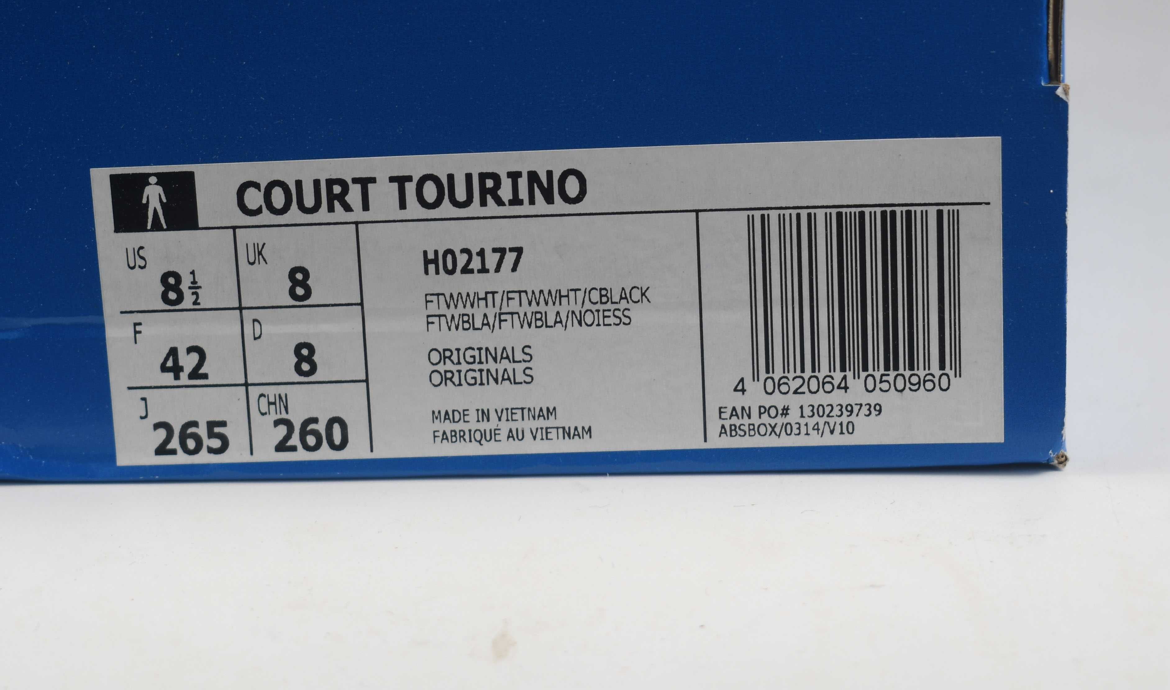 Nowe Sneakersy adidas Court Tourino H02177 roz. 42
