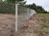 Siatka leśna  słupki betonowe słupek ogrodzeniowy betonowy ogrodzenie