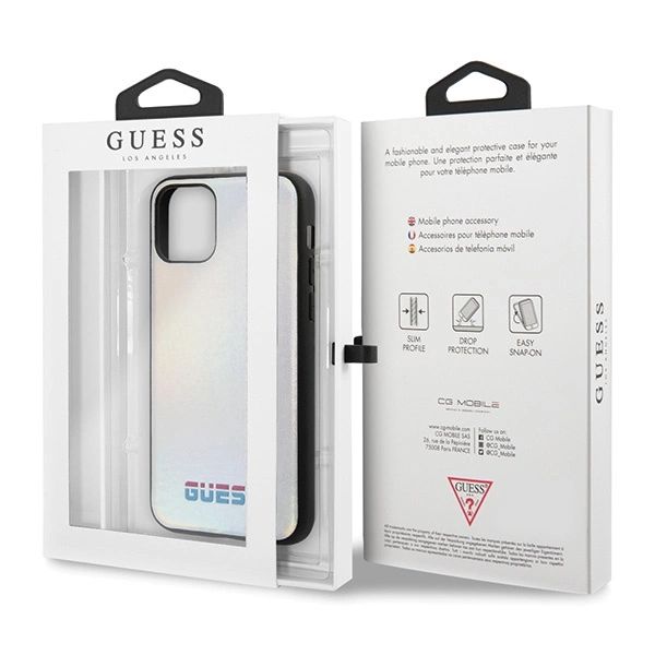 Etui Guess Iridescent Ekoskóra Do Iphone 11 Pro Max Srebrne