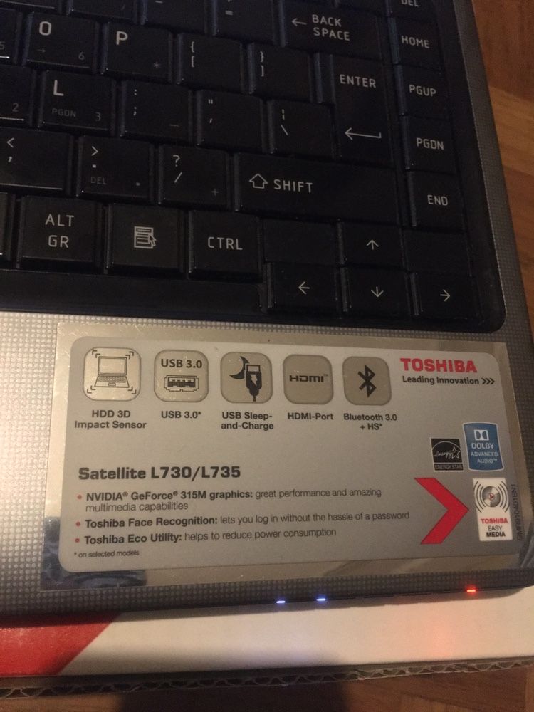 Laptop Toshiba Satellite 13,3’, i5, ram 8gb, ssd 240gb, NVIDIA 315m