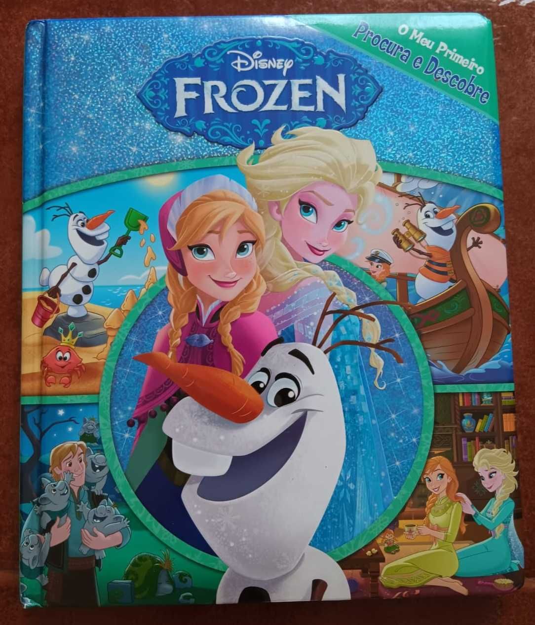 Livros - Puzzle (Pinoquio) e Procura e Descobre (Frozen e Princesas)